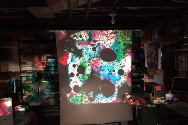Trippy ink on projector
