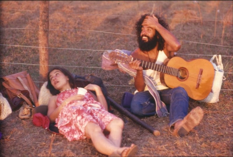 Hippies in grass