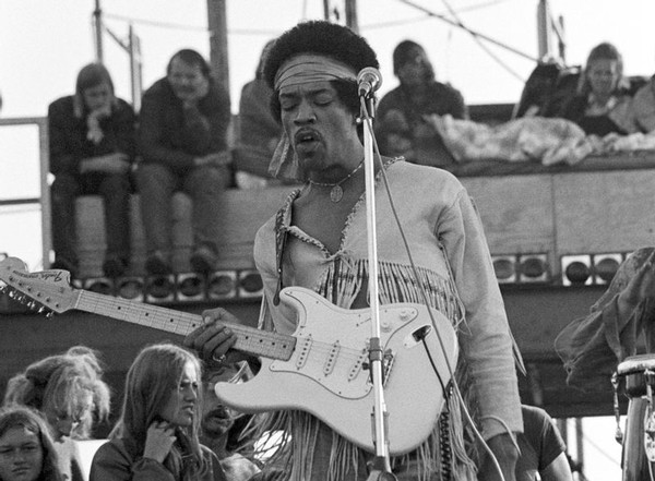 Hendrix on stage