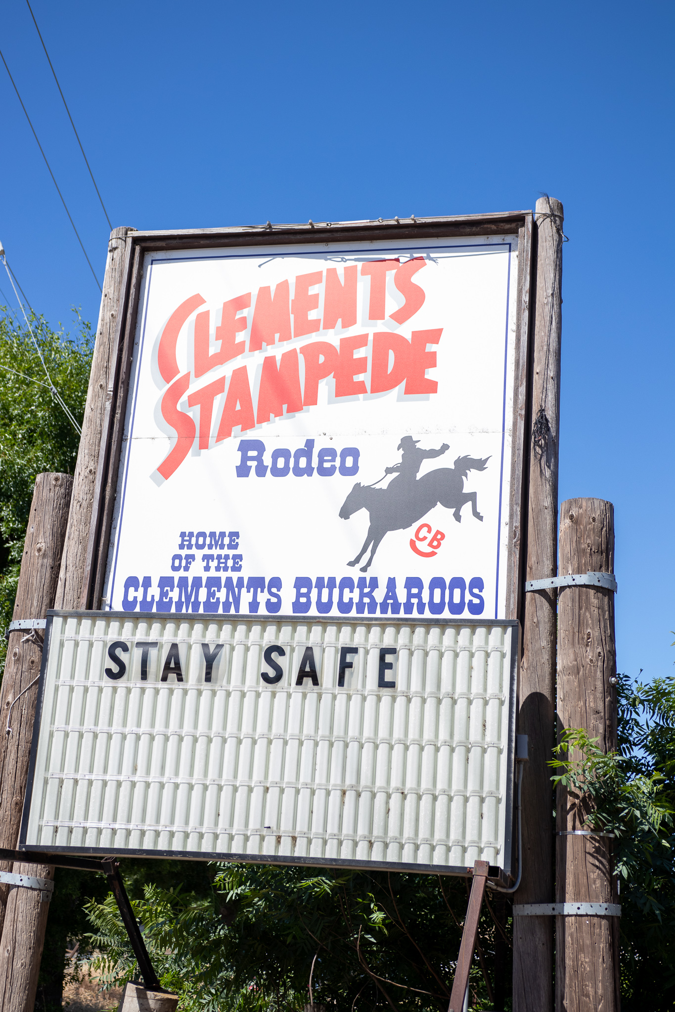 Clements Stampede sign