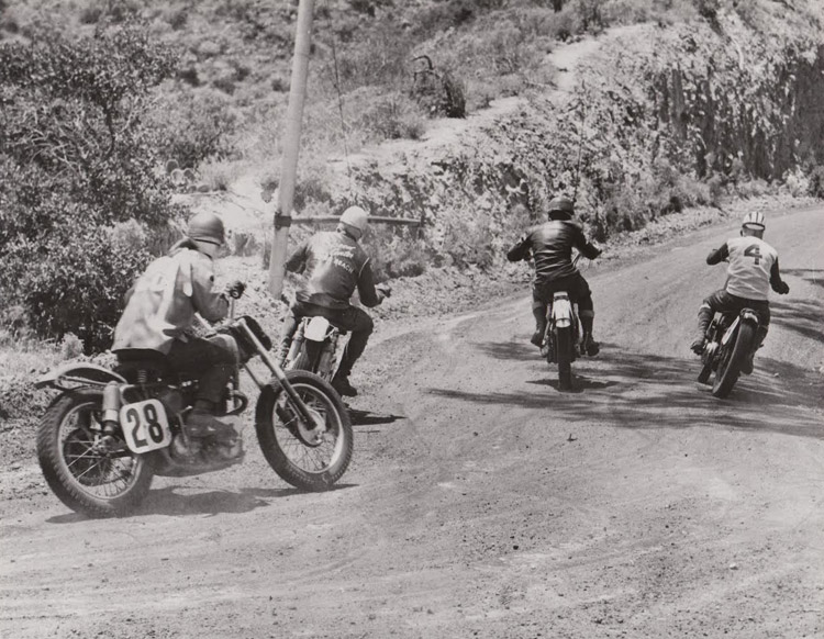 Eddie Bratton racing motorcycles.