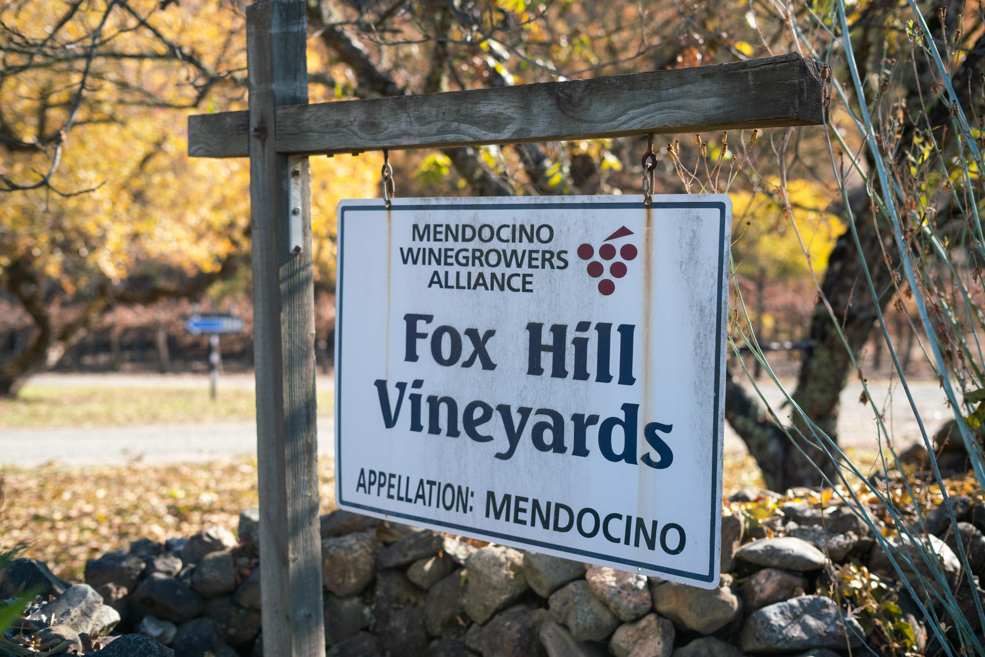 Fox Hill Vineyards sign