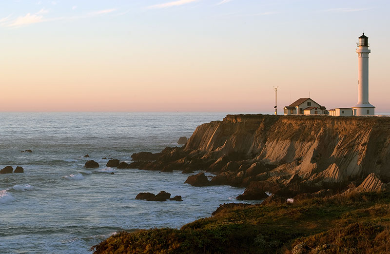 Point Arena Lighthouse on the Mendocino Coast.